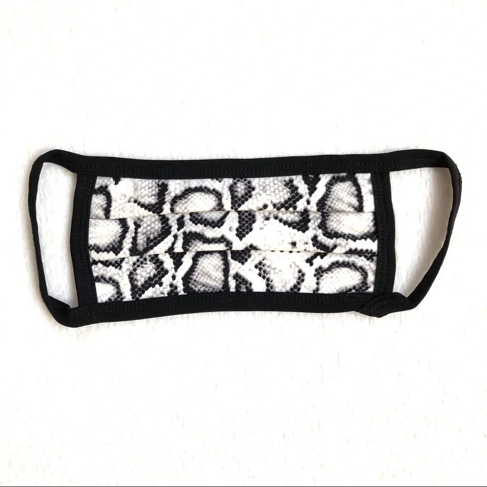 🔴 5 for $10 ONE Zenana Snakeskin Print Face Mask Reusable Cotton Lined Washable